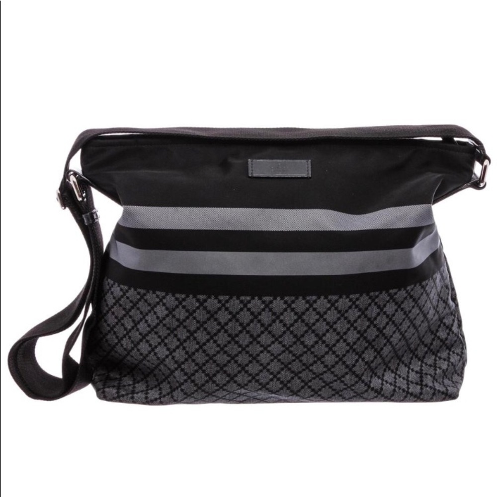 Gucci Crossbody Messenger Diamanté Nylon Shoulder Bag